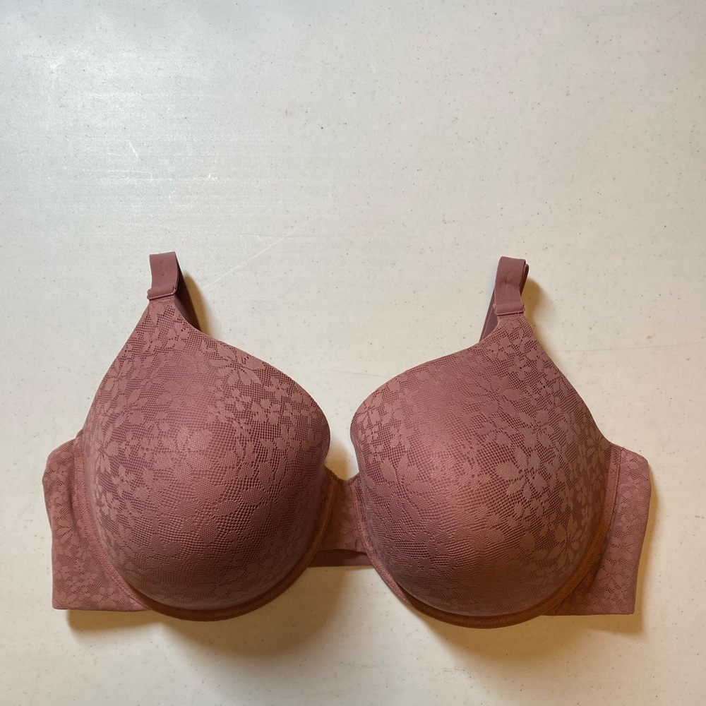 Women’s plus 46DDD full coverage lace underwire bra color quartzite